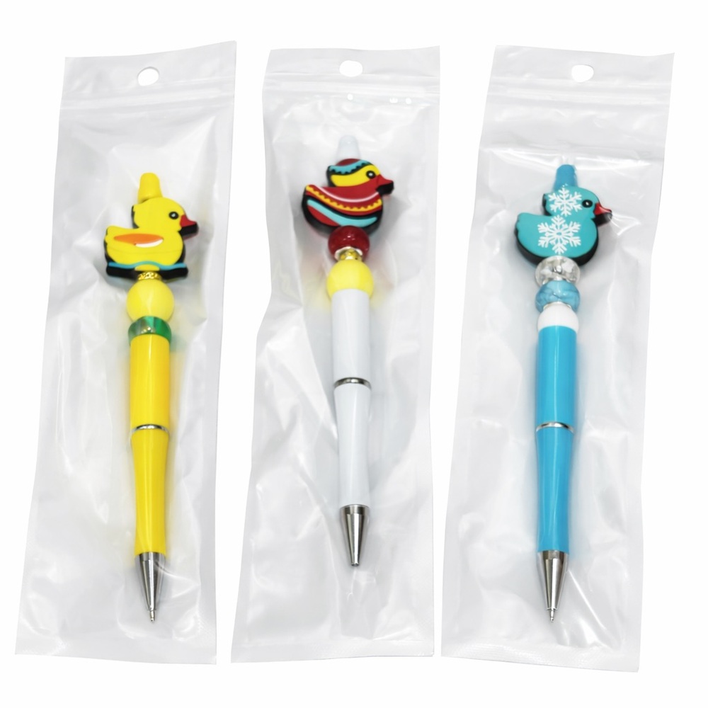 Handmade Duck Bead Pens Set of 3 Cute Gift Jeep Ducking